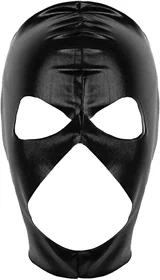 מסכה כיסוי פנים BDSM לטקס לפנים צמודה שחורה